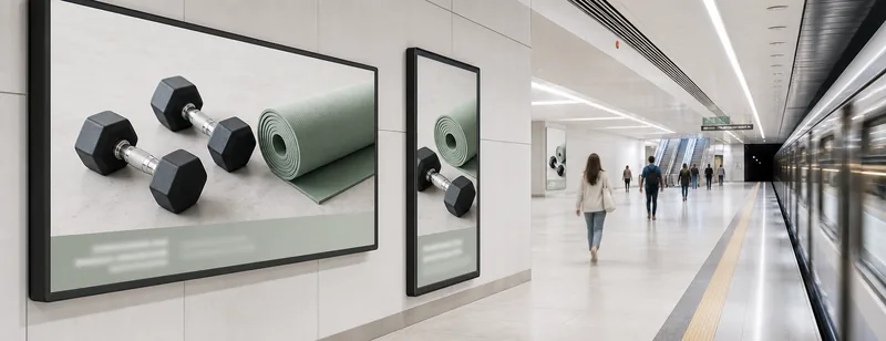 Advertising in a metro station in Yekaterinburg