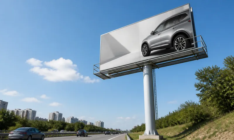 Billboard structure close-up