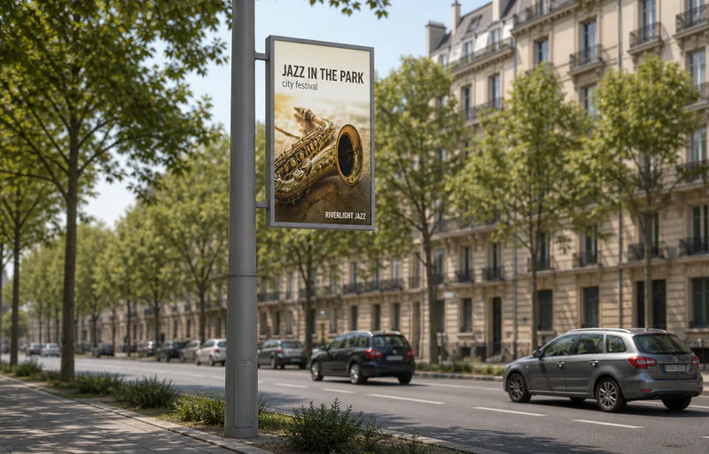 Projecting signs: an example of the structure in the street